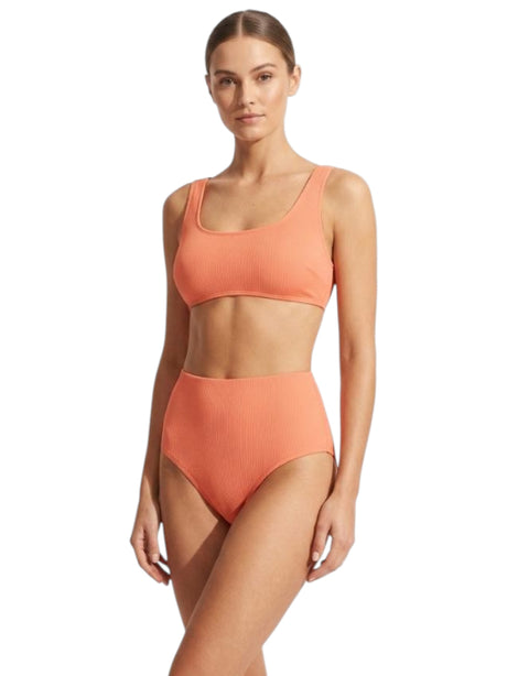 Image for Women's Ribbed SwimTrunks,Orange
