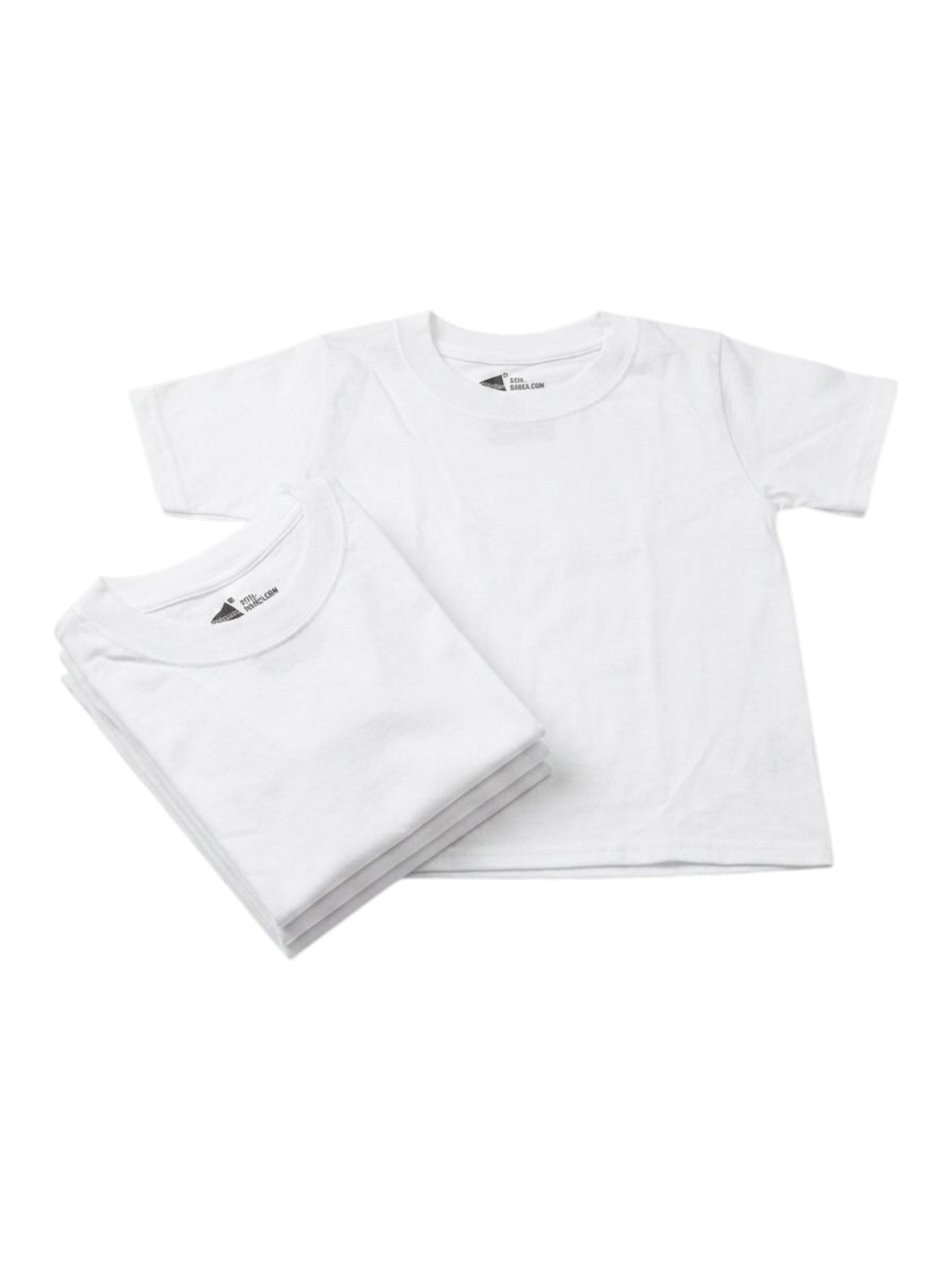 Image for Kids Boy's Plain T-Shirt Set 5 Pieces,White