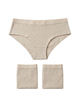 Image for Women's Ribbed Slip Set 3Pieces,Beige