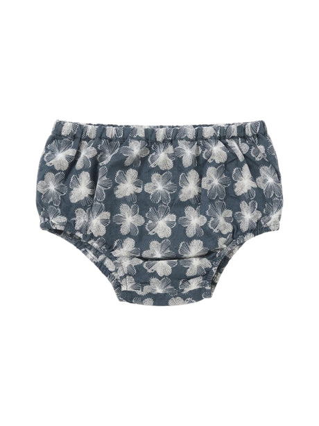 Image for Kids Girl's Floral Embroidered Slilp,Navy