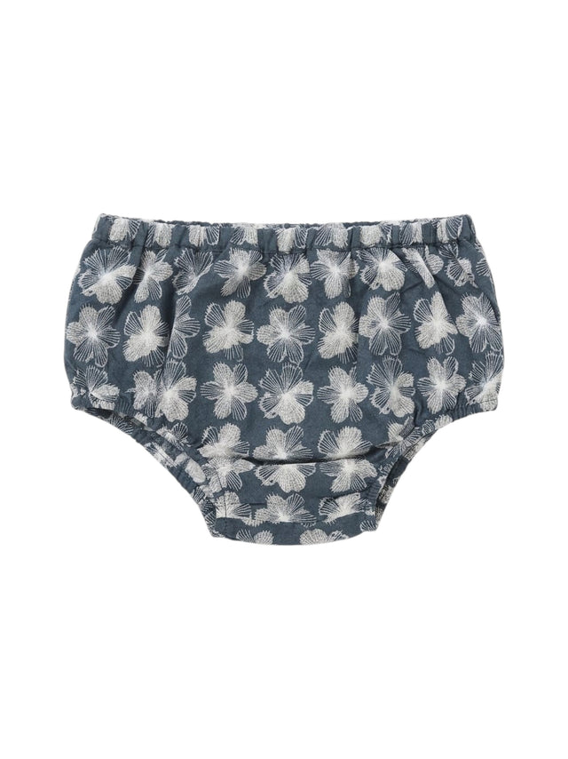 Image for Kids Girl's Floral Embroidered Slilp,Navy