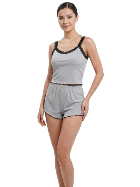 Image for Women's Lace Sleepwear Set,Grey