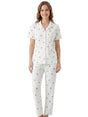 Image for Women's Olive Printed Sleepwear Set,White
