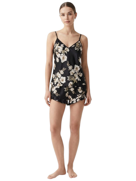 Image for Women's Printed Sleepwear Set,Black