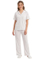 Image for Women's Olive Heart Printed Sleepwear Set,White
