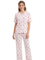 Image for Women's Printed Pajama Set,Light Pink