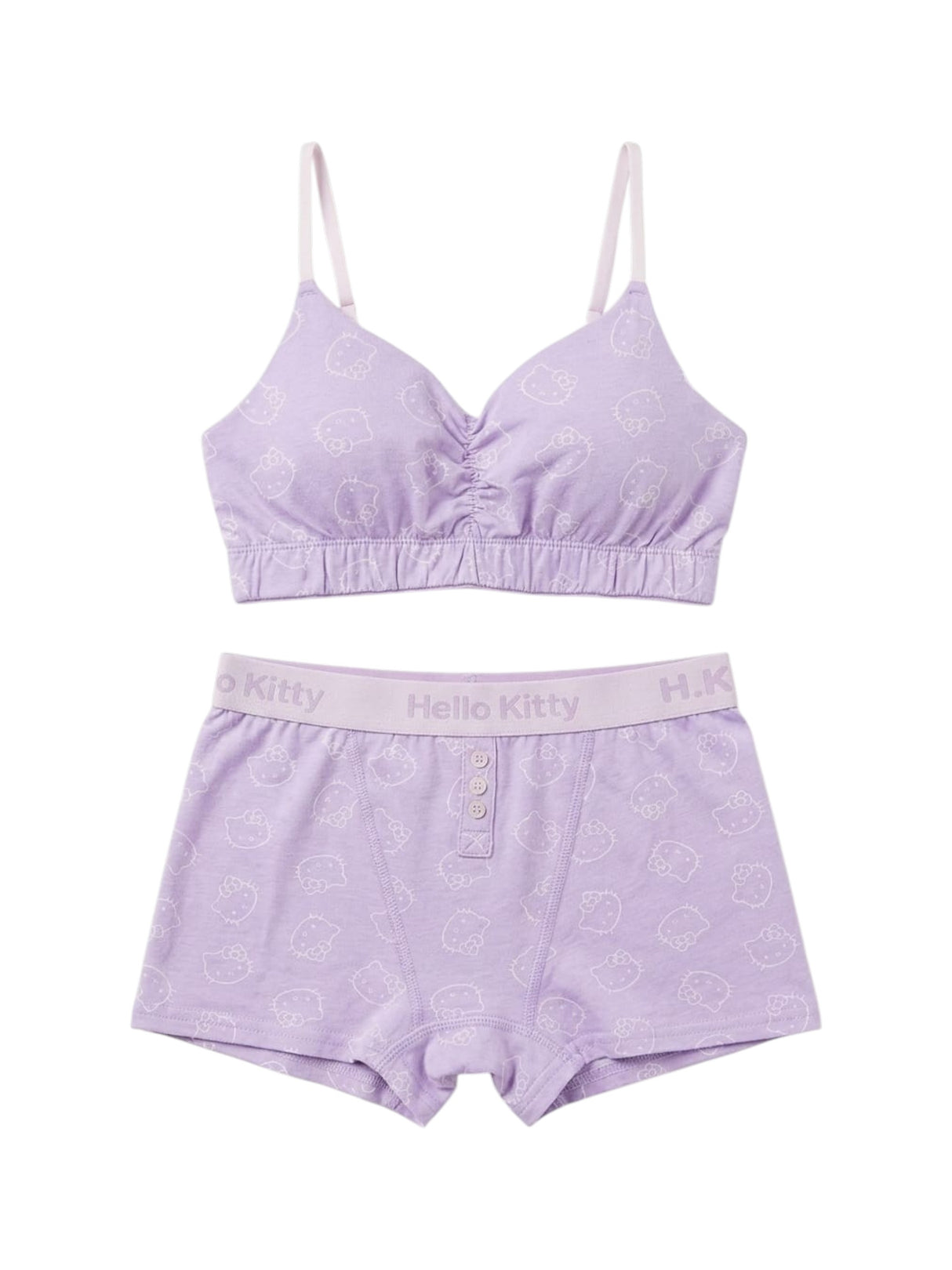Image for Women's Hello kitty Printed Set Bra&Boxer,Purple
