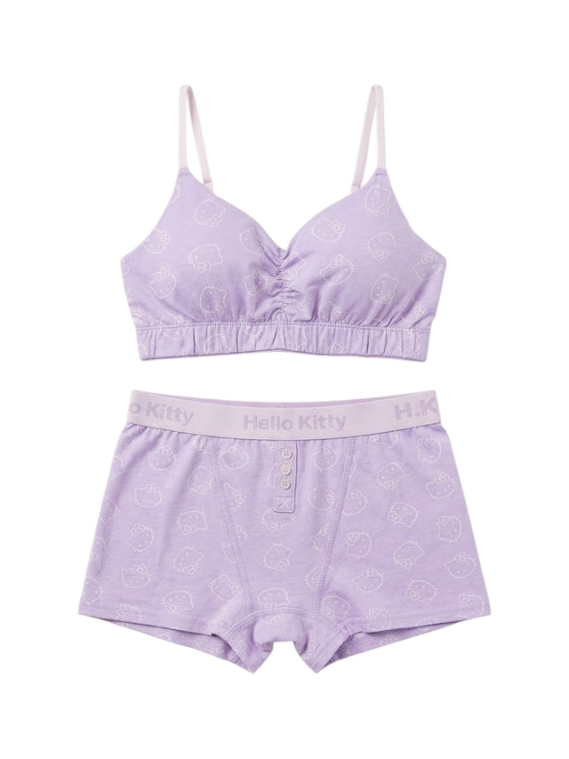 Image for Women's Hello kitty Printed Set Bra&Boxer,Purple