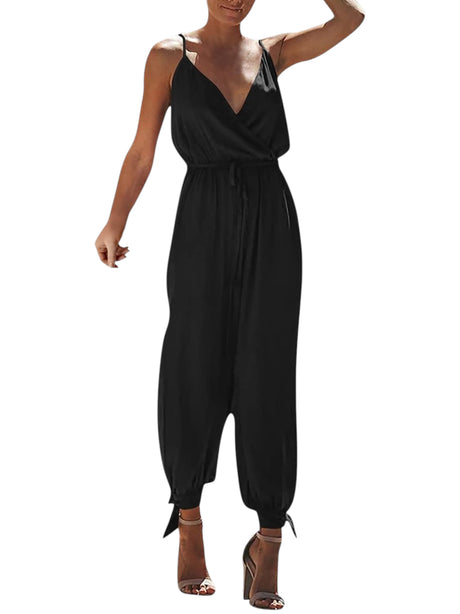 Image for Women's Plain Jumpsuit,Black