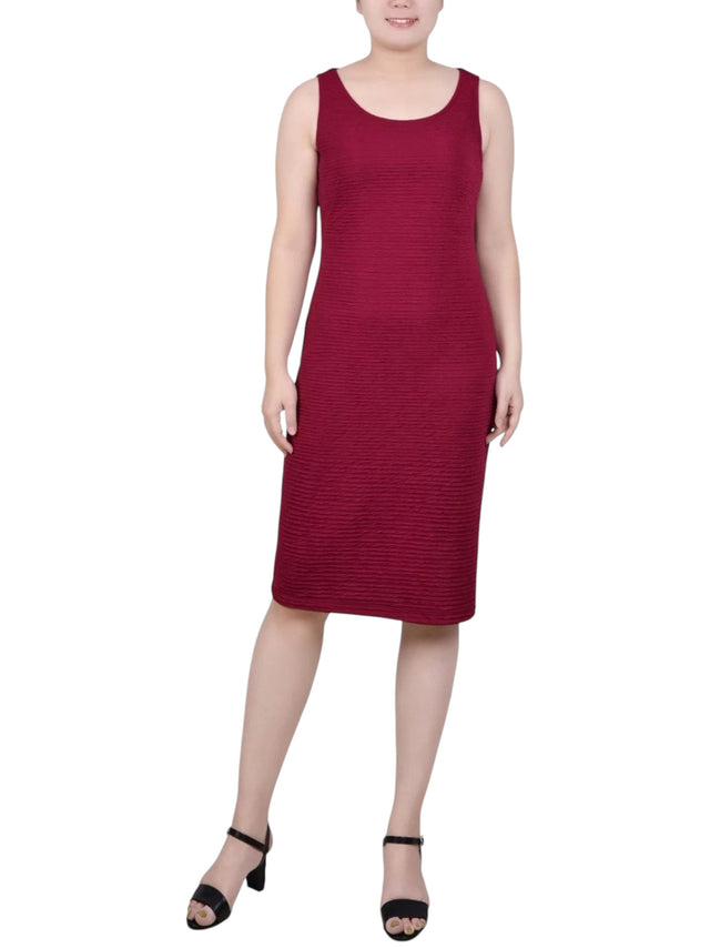 Image for Women's Textured Dress,Burgundy