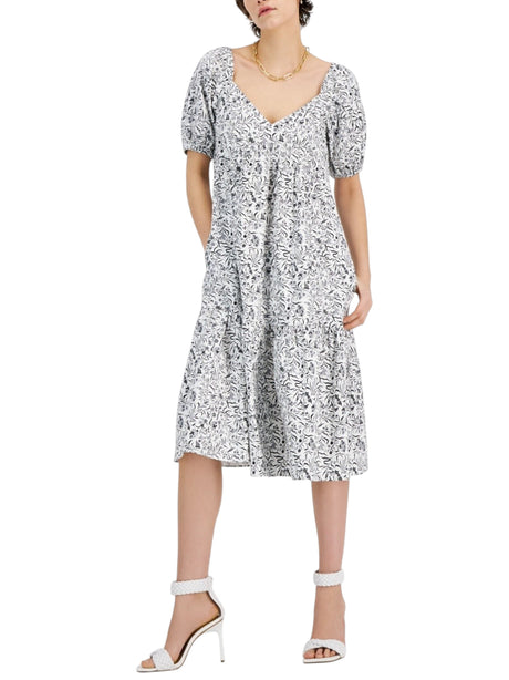 Image for Women's Printed Dress,White