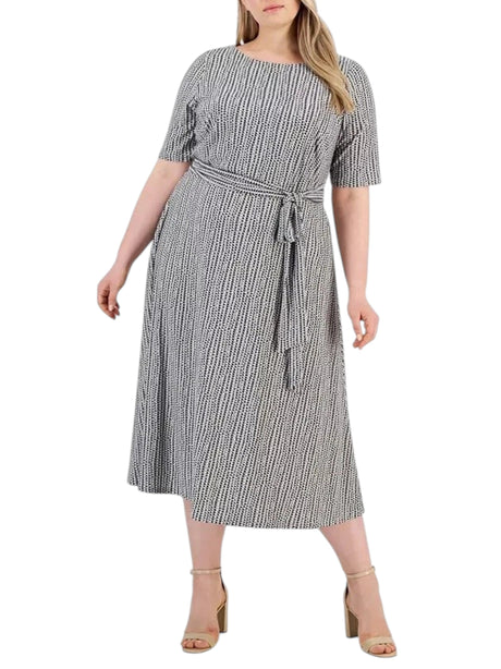 Image for Women's Dotted Dress,Grey