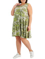 Image for Women's Printed Dress,Olive
