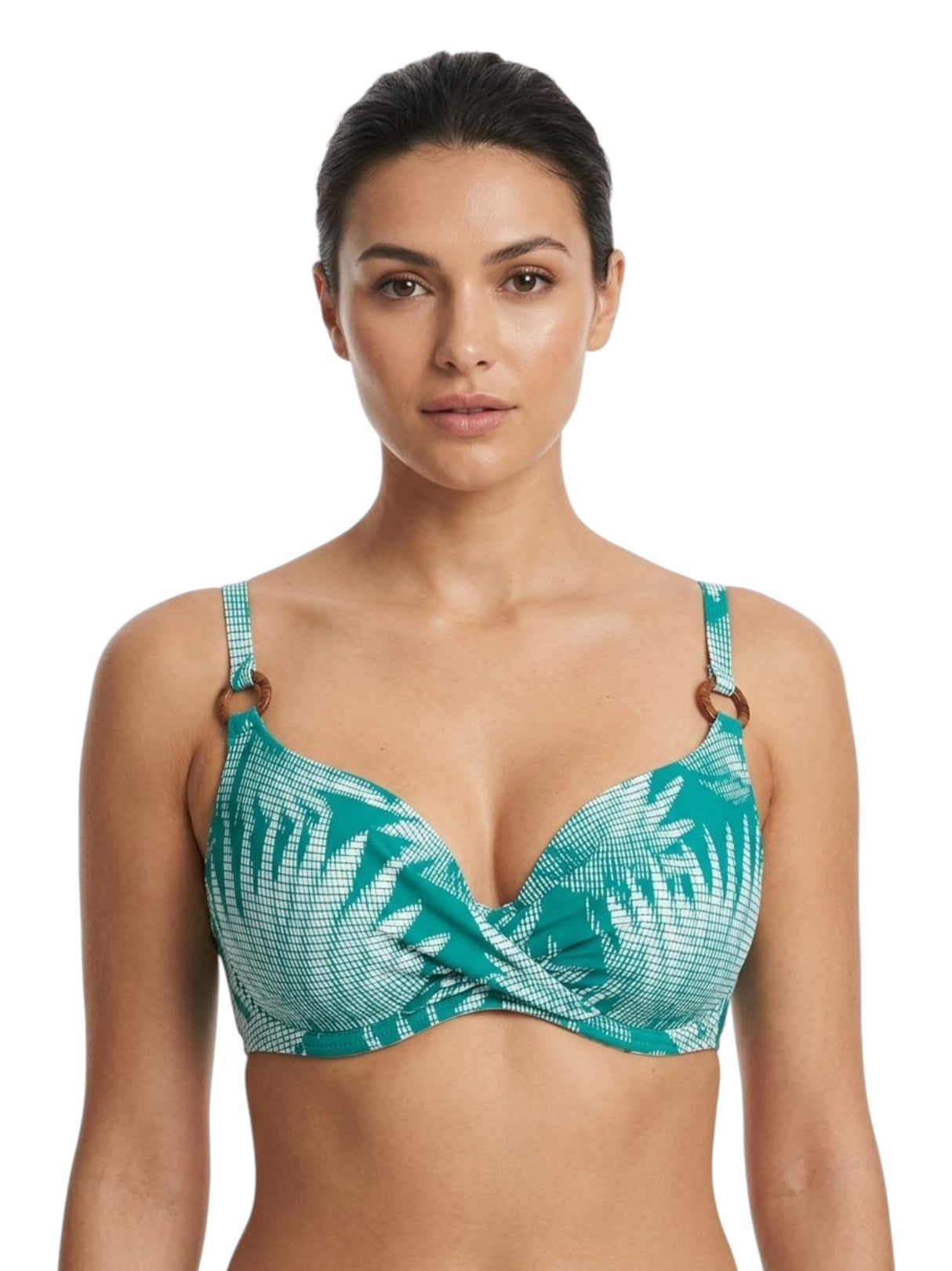 Image for Women's Printed One Pieces Bikini Top,Green