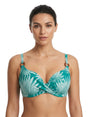 Image for Women's Printed One Pieces Bikini Top,Green