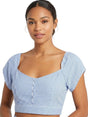 Image for Women's Striped One Pieces Tankini Top,Blue
