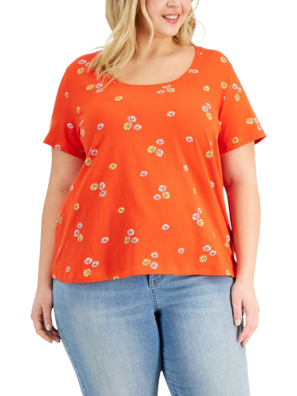 Image for Women's Floral Printed Top,Red