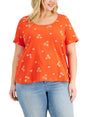 Image for Women's Floral Printed Top,Red
