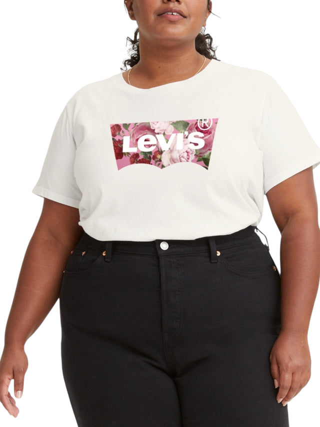 Image for Women's Brand Logo Printed Top,White