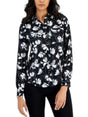 Image for Women's Floral Printed Chemise,Black/White