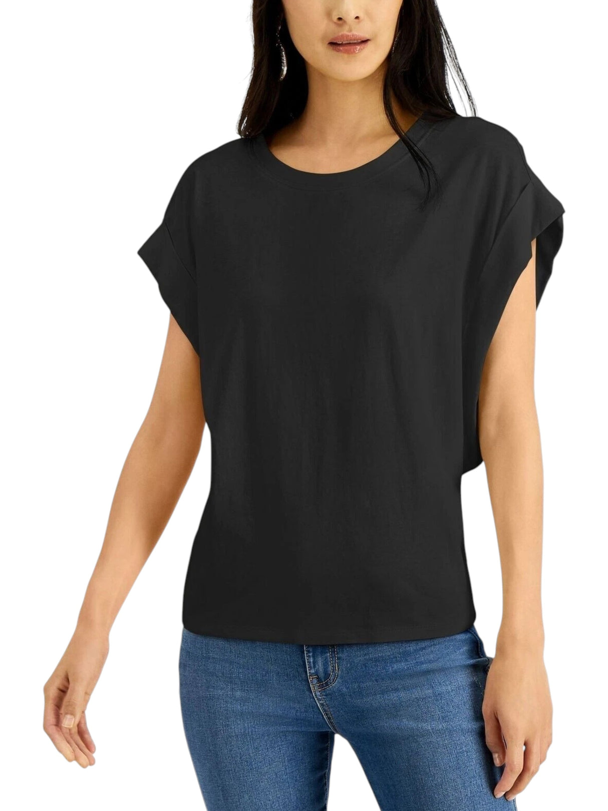 Image for Women's Plain Solid Top,Black