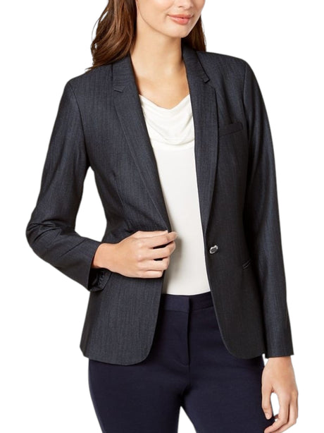 Image for Women's Plain Solid Blazer,Dark Grey