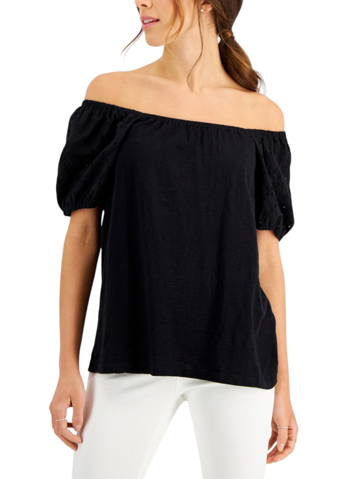 Image for Women's Plain Solid Top,Black