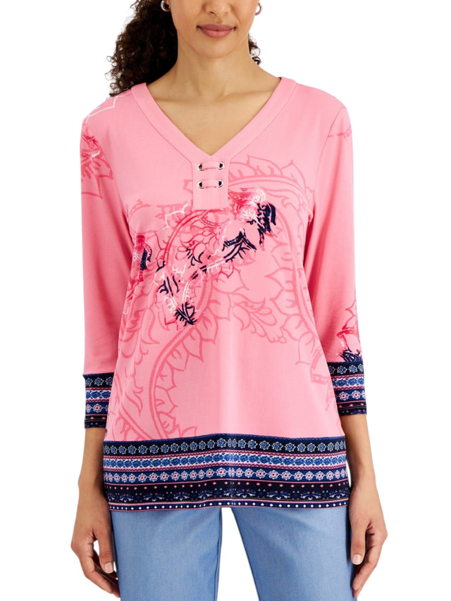 Image for Women's Printed Top,Pink