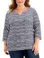 Image for Women's Striped Top,Navy/White