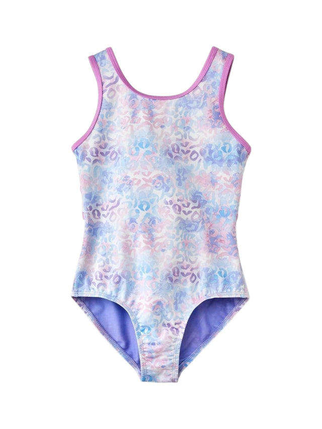 Image for Kids Girl's Printed One Piece Swimsuit,Light Purple