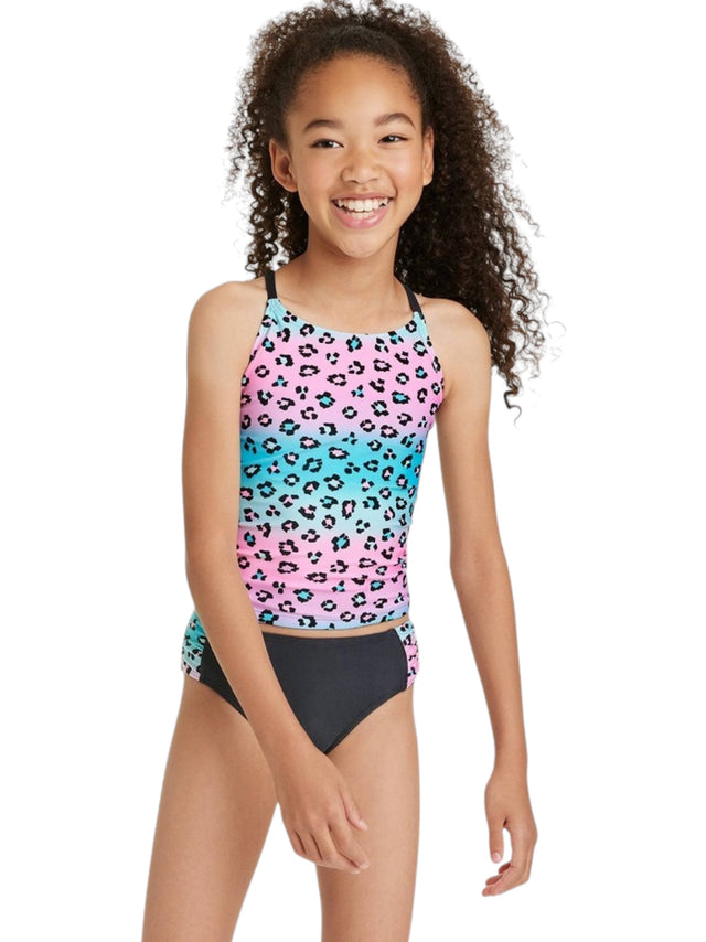Image for kids Girl's Printed Tankini Top,Multi