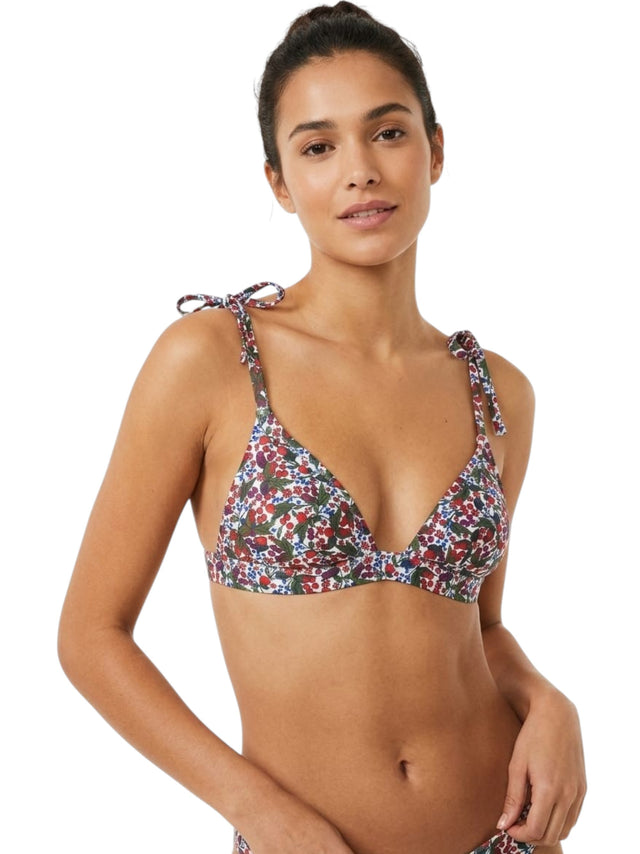 Image for Women's Printed Solid Bikini Top,Multi