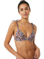 Image for Women's Printed Solid Bikini Top,Multi