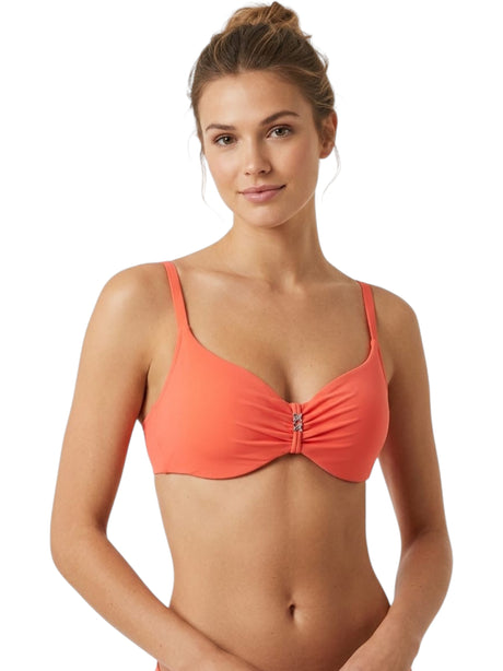 Image for Women's Plain Solid Bikini Top,Orange