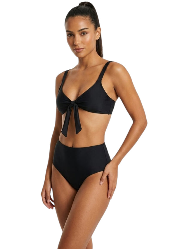 Image for Women's Plain Solid Bikini Top,Black