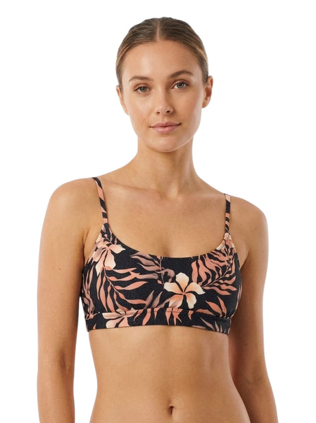 Image for Women's Pritned One Pices Bikini Top,Black