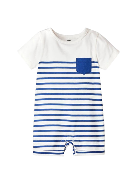 Image for Kids Boy's Blue Striped Jumpsuit,White