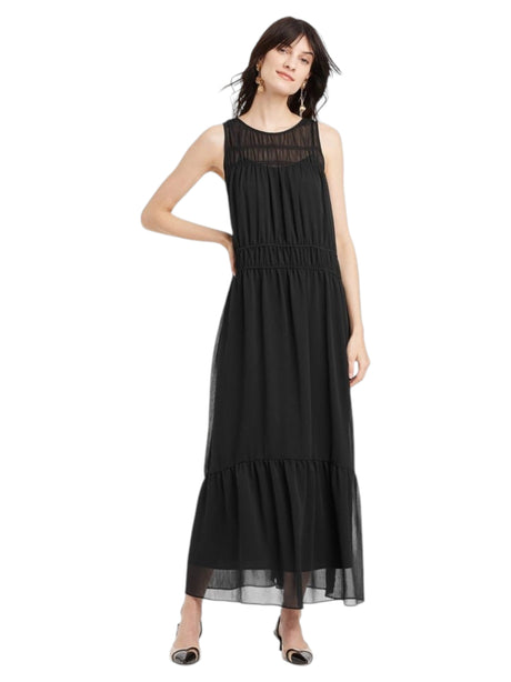 Image for Women's Plain Solid Dress,Black