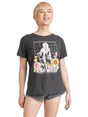 Image for Women's Printed Top,Dark Grey