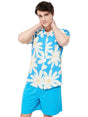 Image for Men's Printed Dress Shirt,Blue