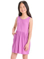 Image for Kids Girl's Ribbed Dress,Purple