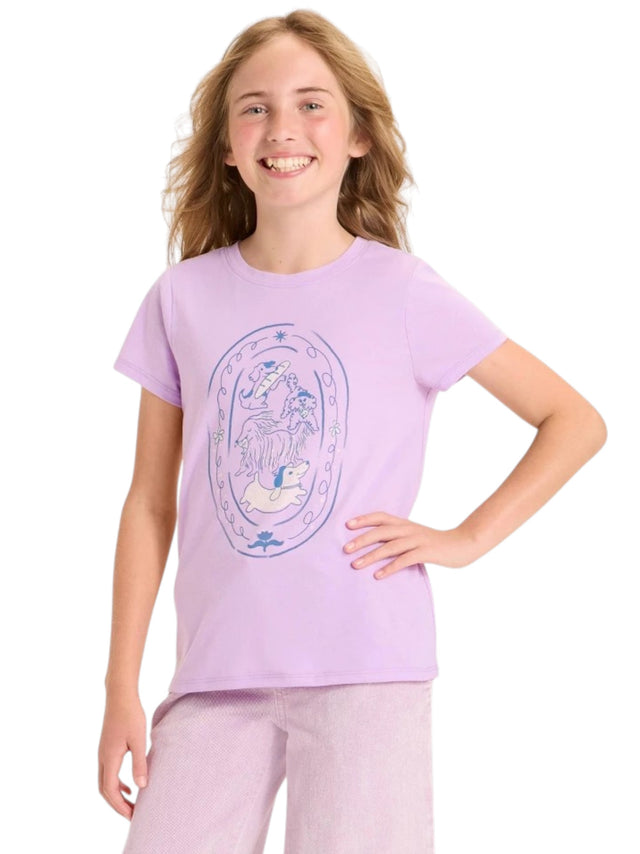 Image for Kids Girl's Printed Top,Purple