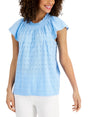 Image for Women's Open Textured Top,Blue