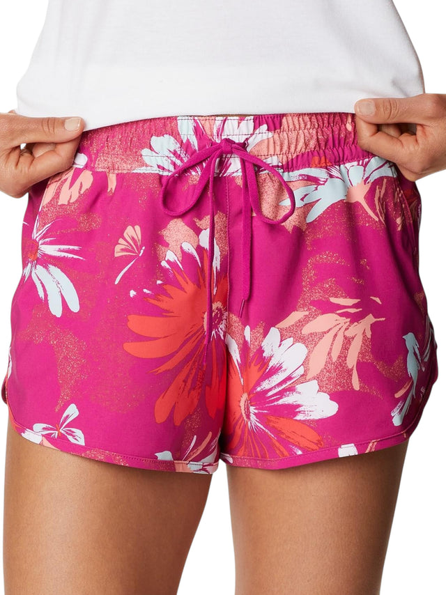 Image for Women's Printed Sport Short,Dark Pink