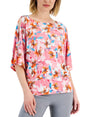 Image for Women's Printed Top,Pink