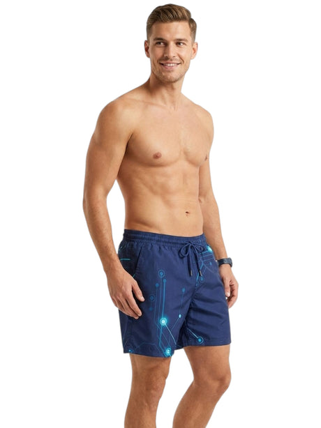 Image for Men's Printed Swim Short,Navy