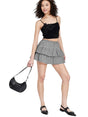 Image for Women's Plaid Skort,Black/White