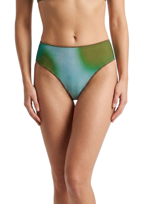 Image for Women's Colorblocked Bikini Bottom,Green/Blue