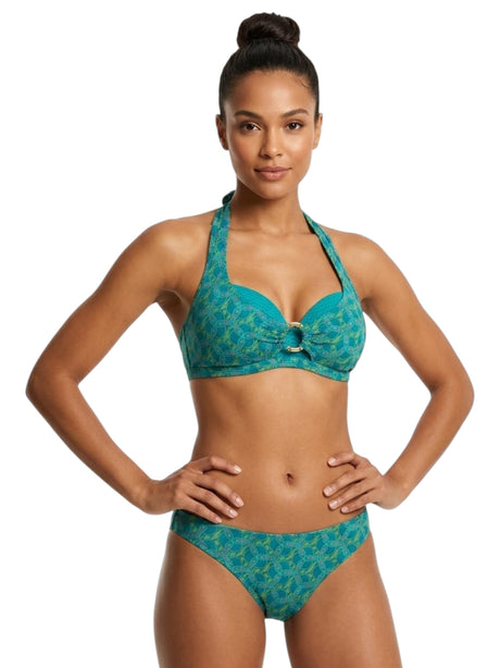Image for Women's Printed One Pieces Bikini Top,Turquoise
