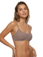 Image for Women's Textured One Pieces Bikini Top,Dusty Brown